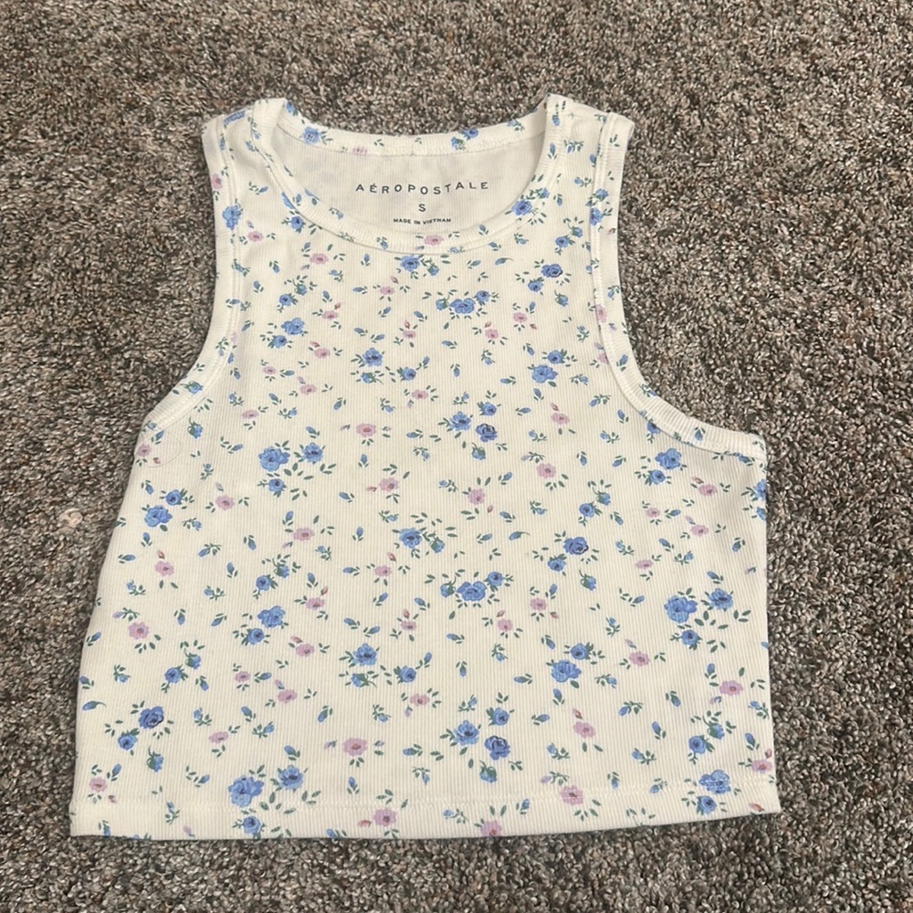 White floral tank top